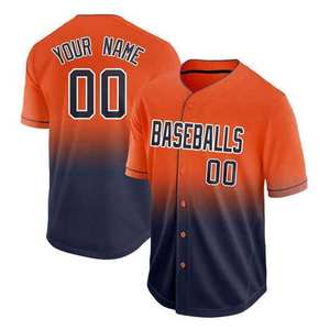 Maillots de baseball respirants grande taille pour hommes, entièrement sublimés, décontractés, uniformes cousus, en gros - Product Image 4