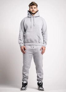 Conjunto Deportivo Informal Gris para Hombre, Sudadera con Capucha y Pantalones Deportivos - Product Image 2