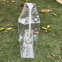 Sac en PVC robuste et imperméable avec soufflets latéraux, fermeture éclair, poignée soudée HF, impression personnalisée, pour exposition, vente en gros, OEM