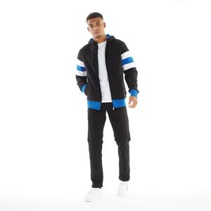 Sweat à capuche zippé à blocs de couleurs pour hommes, style athlétique tendance, parfait pour les tenues décontractées et les activités de plein air - Product Image 4