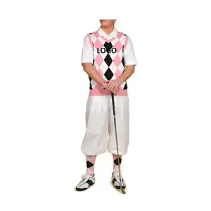 Conjunto de uniforme de golfe de alta qualidade para homens, com logotipo personalizado de sua marca, uniforme de futebol para treinamento ao ar livre, moda esportiva