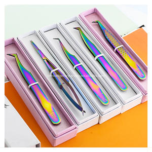 Pince à cils en fibre naturelle pour extensions de cils 90 °   Outil pour extensions de cils en acier inoxydable - Product Image 1