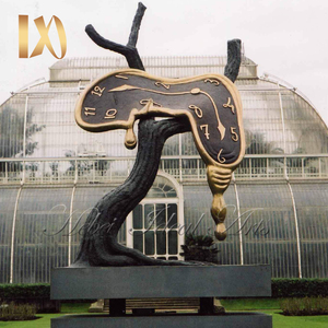 Célèbre Art abstrait extérieur jardin décor grandeur nature Salvador laiton Bronze <span class=keywords><strong>Dali</strong></span> horloge Statue Sculpture - Product Image 5
