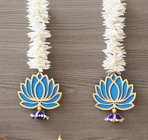 แขวนผนังตกแต่งงานแต่งงานฮาลดีเมนเวทีฉากหลังเทศกาลเทศกาลดิวาลิอีดรอมาดันวัดอินเทรนด์ดอกบัว - Product Image 5