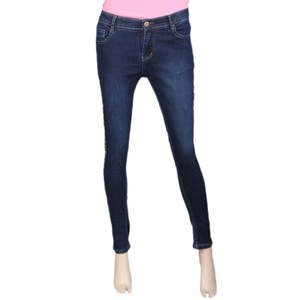 Pantalon en jean pour femme - Bleu foncé - Product Image 4