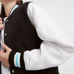 Chaqueta universitaria personalizable en blanco para mujer, ropa de calle, chaqueta universitaria transpirable a la moda con logotipo personalizado e impresión DTG - Product Image 5