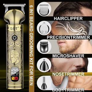 Kit de Afeitadora Eléctrica 6 en 1 Inalámbrica para Hombre, Recargable por USB, Recortadora de Barba, Cortadora de Cabello de Acero Inoxidable - Product Image 2