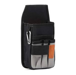 Pochette à outils d'électricien compacte en nylon faite à la main |   Holster de ceinture à 5 poches OEM/ODM avec clip métallique robuste et mousqueton - Product Image 1