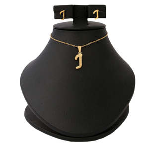 Women's Alphabetic <b>Locket</b> Set - Gold - Product Image 1