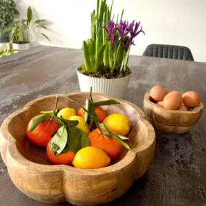Saladier en bois naturel fabriqué à la main bol de service vaisselle pour restaurants ustensiles de cuisine en gros du Vietnam - Product Image 4