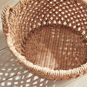 NOUVEAU PRODUIT! Tienphong Vente en gros 2025 Paniers décoratifs en jacinthe d'eau Emlyn tissés à la main et en rotin Lot de 2 avec poignées latérales - Product Image 5