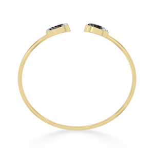 Premium Solid 18K <b>Gold</b> High Finish Trendy Adjustable Twister <b>Bracelet</b> Dendritic <b>Opal</b> Oval Bullet Cab Luxury Unisex Gift - Product Image 5