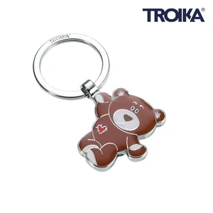 Portachiavi in Metallo Personalizzato a Forma di Orso Bruno, Gadget Unico e Personalizzabile - Product Image 1
