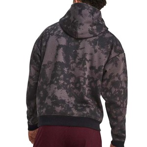 Sudadera con Capucha de Alta Calidad Personalizada para Hombre, Estilo Vintage Lavado Negro Desgastado con Manga Larga, Lavado Ácido - Product Image 4