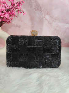 Bolsos estampados con lentejuelas Bolsos bordados glamorosos Embragues de satén adornados Venta caliente en Bahrein Nigeria POR ARTESANÍA DE LUJO - Product Image 3