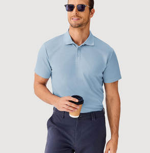 Precio al por mayor de los hombres cómodos de gran tamaño para Polo camiseta etiqueta privada personalizada tela de punto sólido - Product Image 6