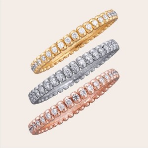 Bracelet de Tennis classique en or massif jaune cultivé en laboratoire VVS Solitaire diamant naturel femmes quotidiennes fêtes à maillons fins - Product Image 1