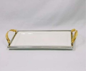 Bandeja de servicio decorativa de Navidad con diseño esmaltado adhesivo con asa para uso en servicio de restaurante de Hotel - Product Image 5