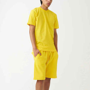 ชุดกีฬาฤดูร้อนคุณภาพสูงสำหรับผู้ชาย เสื้อยืดแขนสั้น กางเกงขาสั้น 2 ชิ้น คอกลม ผ้าฝ้ายระบายอากาศ ชุดออกกำลังกายวิ่งสำหรับผู้ชาย - Product Image 6