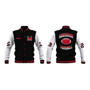 เสื้อแจ็กเก็ตขนสัตว์สำหรับผู้ชายปรับแต่งได้เสื้อแจ็กเก็ตเครื่องแบบฤดูหนาวพิมพ์หมายเลขชื่อและโลโก้ของคุณเอง - Product Image 5