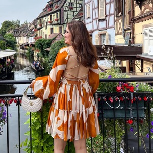 Vestido corto indio de algodón hecho a mano para mujer, ropa de verano elegante, vestido de viaje, novia personalizada, boda, vestido de luna de miel, regalo - Product Image 3