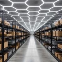 Sistema de Iluminación Hexagonal para Almacenes Industriales, Ahorro de Energía, Iluminación para Talleres y Centros de Almacenamiento - 7