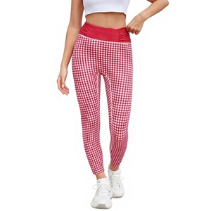 Leggings de yoga taille haute pleine longueur, couleur unie, Spandex/Polyester, extensibles dans quatre directions, antibactériens, anti-UV, imperméables, séchage rapide - Product Image 4