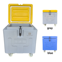Conteneur isotherme rotomoulé en LLDPE de 45 L pour glace sèche, glacière réutilisable pour le stockage alimentaire et le transport en chaîne du froid