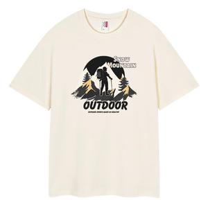 เสื้อยืดผ้าฝ้ายระบายอากาศได้ดีสำหรับผู้ชายเสื้อลำลองไซส์ใหญ่พิเศษเสื้อใส่บนถนนพร้อมโลโก้ด้านหน้าสไตล์บ็อกซี่ - Product Image 4