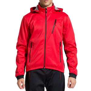 Veste de course coupe-vent en gros, softshell, pour aventures en plein air, hiver, personnalisable, à capuche, coupe-vent, séchage rapide, fermeture éclair, imprimé - Product Image 5