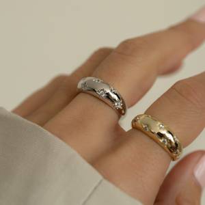 Anillos de Plata 925 con Circonita Cúbica, Diseño Clásico y Moderno, Anillos de Boda para Mujer, Personalizables - Product Image 4