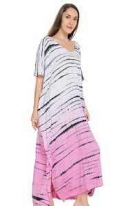 Nouvelle Arrivée Robe Longue d'Été Vintage pour Femme en Coton 100% à Col en V et Manches Longues Coupe Trapèze - Product Image 2