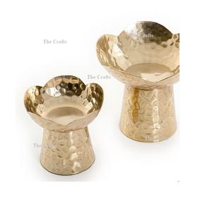 Tazón para servir de Color dorado y hierro con base de madera Servidor de fechas de mayor calidad Tazón de chocolate al mejor precio - Product Image 6