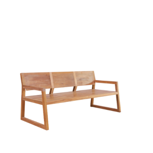 Banco de jardín de tres plazas en oferta, hecho de madera de teca duradera de Indonesia. - Product Image 3