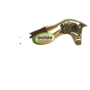 Corne à double manche en bois pour chaussure, corne de chaussure de styliste, lève-cuillère en bois et en laiton - Product Image 1