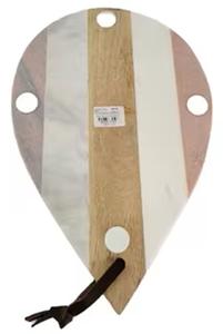 Planche à découper multi-usages hexagonale en bois et en marbre de vente élevée pour accessoires de cuisine à la maison - Product Image 3