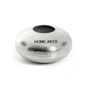 Vase à fleurs en aluminium couleur or de conception fantaisie Vase à fleurs rond en forme de Handi de taille personnalisée avec qualité de luxe - Product Image 2