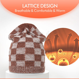หมวกบีนนี่แฟชั่นแบบถักหมวกฤดูหนาวที่อบอุ่น - Product Image 4