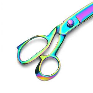 กรรไกรตัดเย็บผ้าหลากสีใบมีดสแตนเลสสตีลเยอรมัน11ใบมีดคมทนทานสำหรับใช้กับเสื้อผ้า - Product Image 4