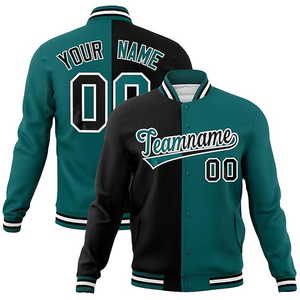 Chaqueta Varsity Personalizada para Hombre, Chaqueta Bomber de Béisbol con Bloques de Color, con Nombre y Número, Diseño Personalizado, Ropa Casual de Otoño - Product Image 1