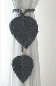 Sujetadores de Cortinas de Macramé, Decoración de Cortinas Boho, Tratamientos de Ventanas Minimalistas, Retenedores de Macramé, Juego de Sujetadores Boho, Hechos a Mano - Product Image 2
