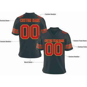Custom American Football Jersey Men's Black Red 00 Sublimated V-Neck Short Sleeve Breathable Mesh Sport Apparel - Product Image 5
