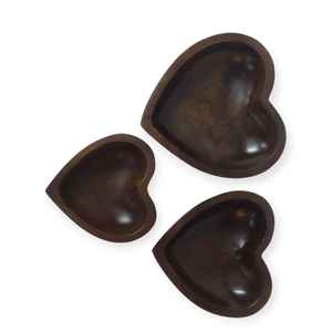 En forma de corazón hecho a mano marrón de alta calidad decoración del hogar boda contenedores de velas vacías cuenco de madera de relleno de cera para decoración del hogar - Product Image 2