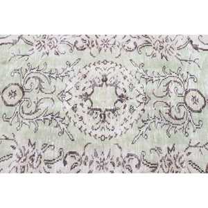 Turkish Rug, 3.9x6.7 ft Area Rug, Green <b>Brown</b> <b>Wool</b> Rug - Product Image 5