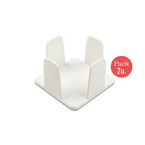 Porte-serviettes blanc 20x20cm en polystyrène PS, lot de 2, B2B - Product Image 2