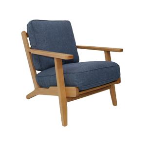 Outdoor Teak Wood Frame Arm <b>Chair</b> with Weather Resistant Fabric for Garden Patio <b>Balcony</b> Outdoor Furniture Wholesale Manufacture - Product Image 1
