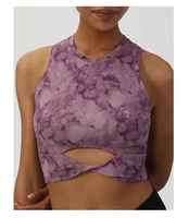 En gros Débardeurs d'été sans bretelles, Camisoles décontractées respirantes, Crop tops à motif uni brodé, Streetwear tendance avec coussinets de poitrine