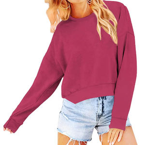 Venta al por mayor de alta calidad, Sudadera corta informal para mujer, conjuntos de sudaderas con cremallera para Fitness, conjunto de Top corto con capucha personalizado para mujer - Product Image 1