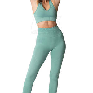 ชุดออกกำลังกายโยคะสำหรับผู้หญิงชุดเล่นยิมลายพื้นทำจากวัสดุที่ดีที่สุด - Product Image 5