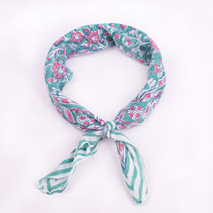 Bandana carré en coton écologique 22x22 pouces, motifs imprimés colorés, léger, respirant, réutilisable, pour hommes et femmes, extérieur - Product Image 5